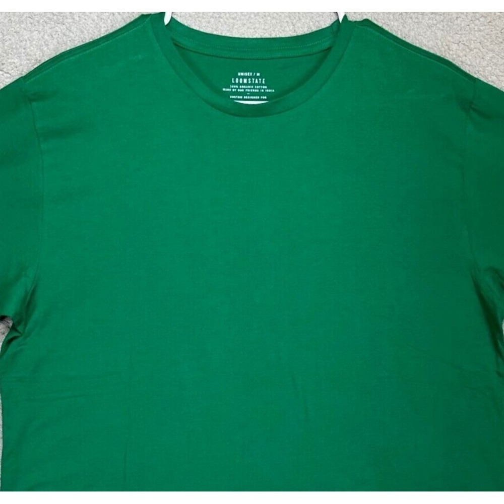 Whole Foods Market Shirt Unisex Medium Green Organic Cotton T-Shirt Loomstate